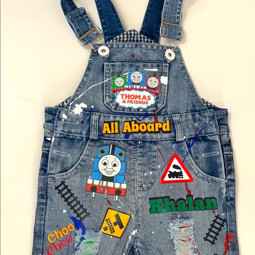 Thomas train and friends personalized Jean jumper